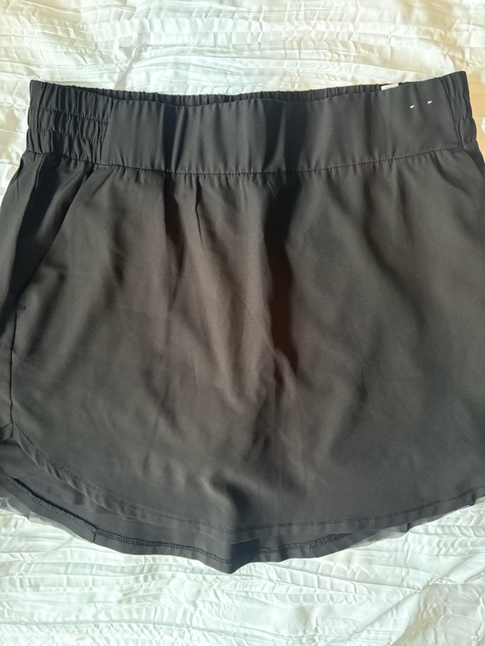 RBX Black Athletic Skort with Logo Waistband